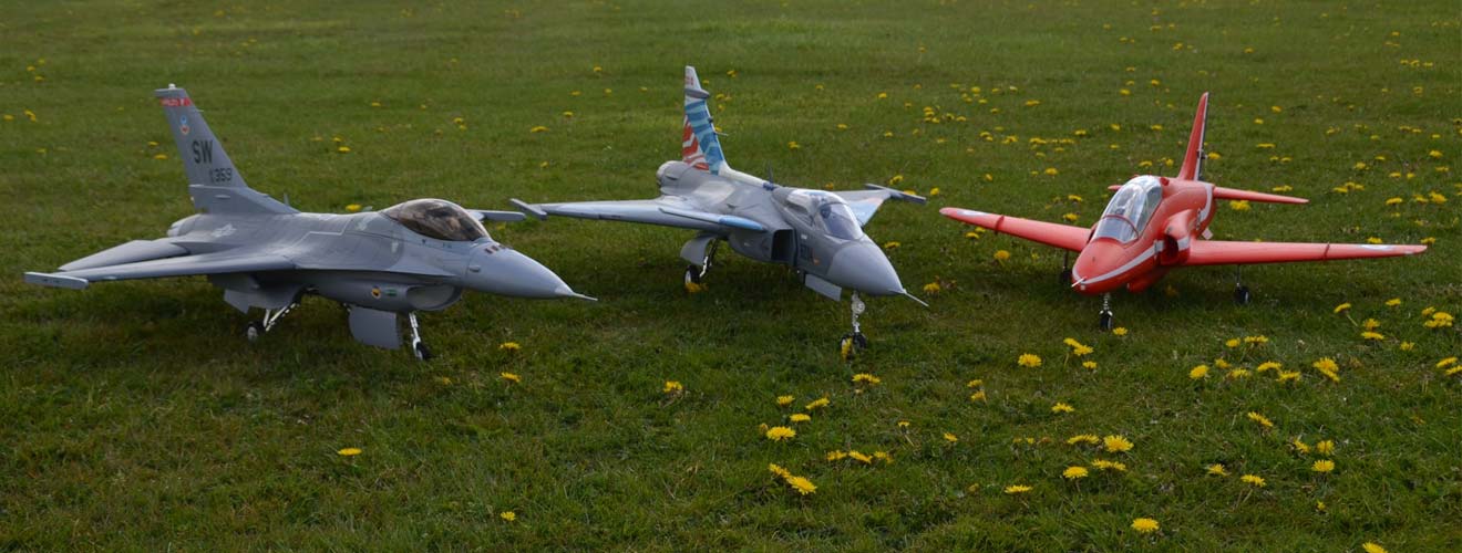Group of model aeroplanes.